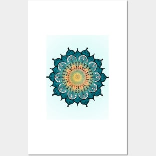 Green and Gold Mandala Graphic Hindi Art design Posters and Art